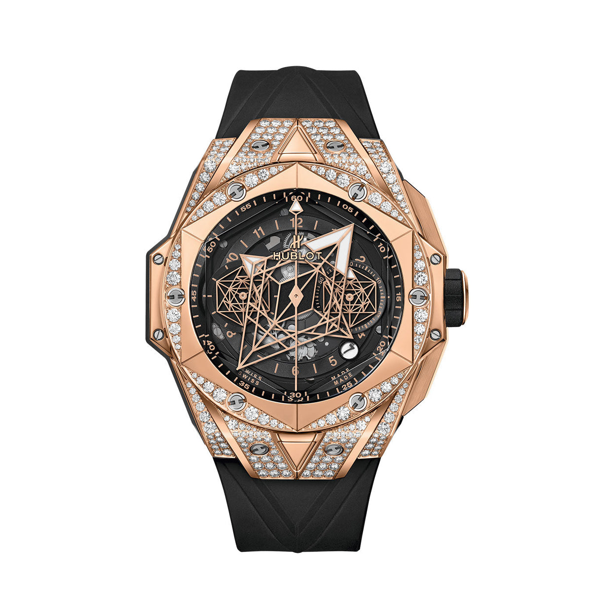 Hublot Big Bang SANG BLEU II KING GOLD PAVÉ