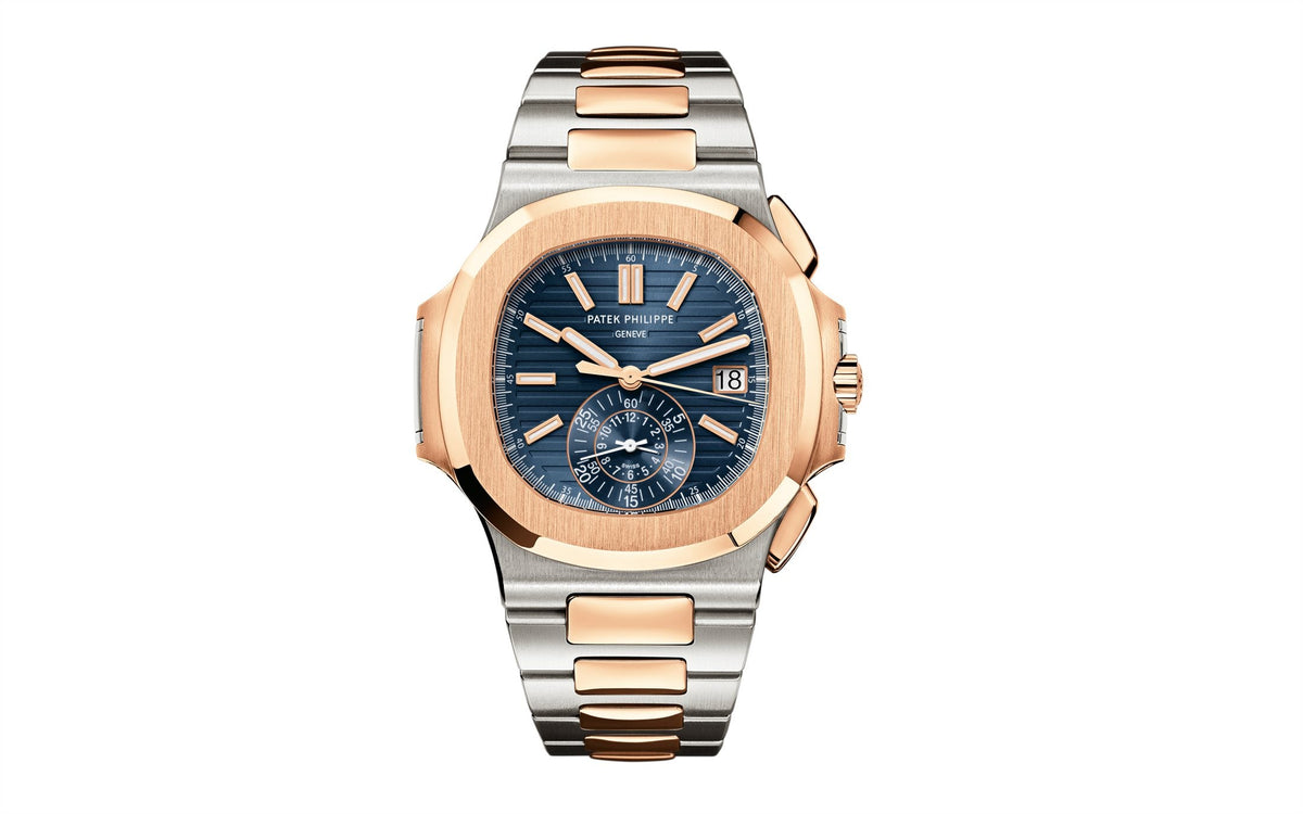 Patek Philippe Nautilus Flyback Chronograph, Date , 18k Roségold and Edelstahl, 40,5 mm