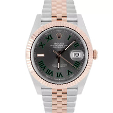 Rolex Datejust 41 Edelstahl and Roségold Wimbledon Grünes Zifferblatt Jubilee