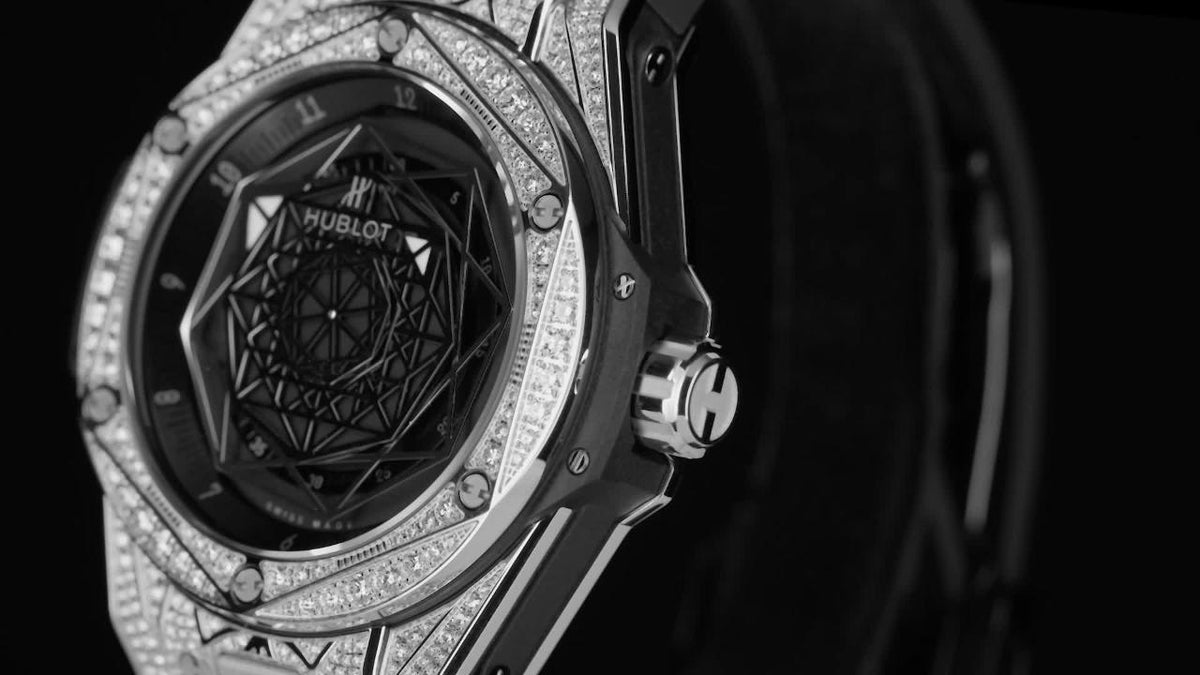 Hublot Big Bang SANG BLEU Edelstahl PAVÉ