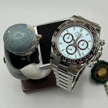 Rolex Cosmograph Daytona Platinum Ice-Blue Diamanten-Set Dial and Chestnut Brown Bezel