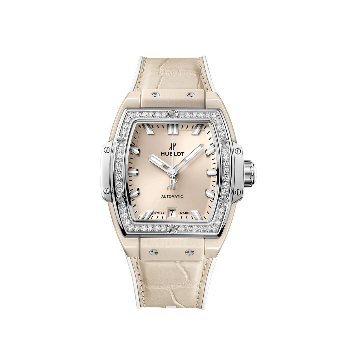 Hublot Spirit of Big Bang BEIGE Keramik Titan Diamanten