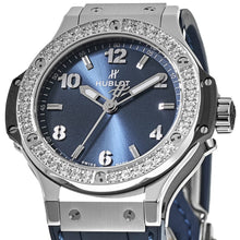 Hublot Big Bang, Edelstahl Blue Diamanten, 38 mm