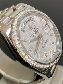 Rolex Day-Date 40 Platinum Meteorite Diamanten Dial Diamanten Bezel M228396TBR-0027