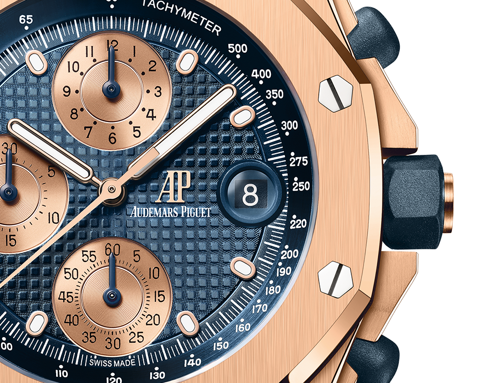 Audemars Piguet OFFSHORE Pink Gold Blaues Zifferblatt CHRONOGRAPH 42mm