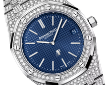 Audemars Piguet ROYAL OAK Blaues Zifferblatt Weißgold Bracelet