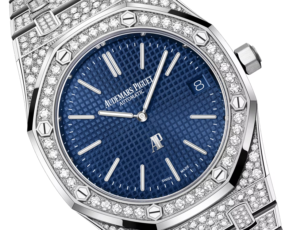 Audemars Piguet ROYAL OAK Blaues Zifferblatt Weißgold Bracelet