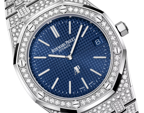 Audemars Piguet ROYAL OAK Blaues Zifferblatt Weißgold Bracelet