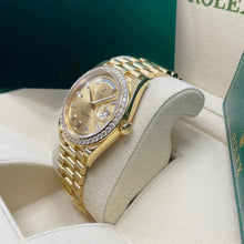 Rolex Day-Date Gelbgold Diamanten Bezel Champagne Diamanten Dial