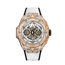 Hublot Big Bang SANG BLEU II KING GOLD WHITE PAVÉ