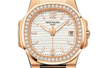 Patek Philippe Nautilus Quartz Diamanten , 18k Roségold, 32mm