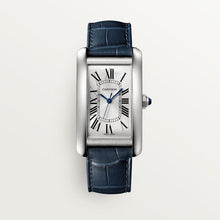 Cartier TANK AMERICAINE Blau Strap 26.6 mm