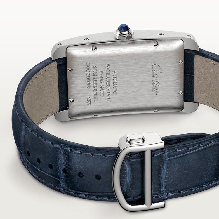 Cartier TANK AMERICAINE Blau Strap 26.6 mm