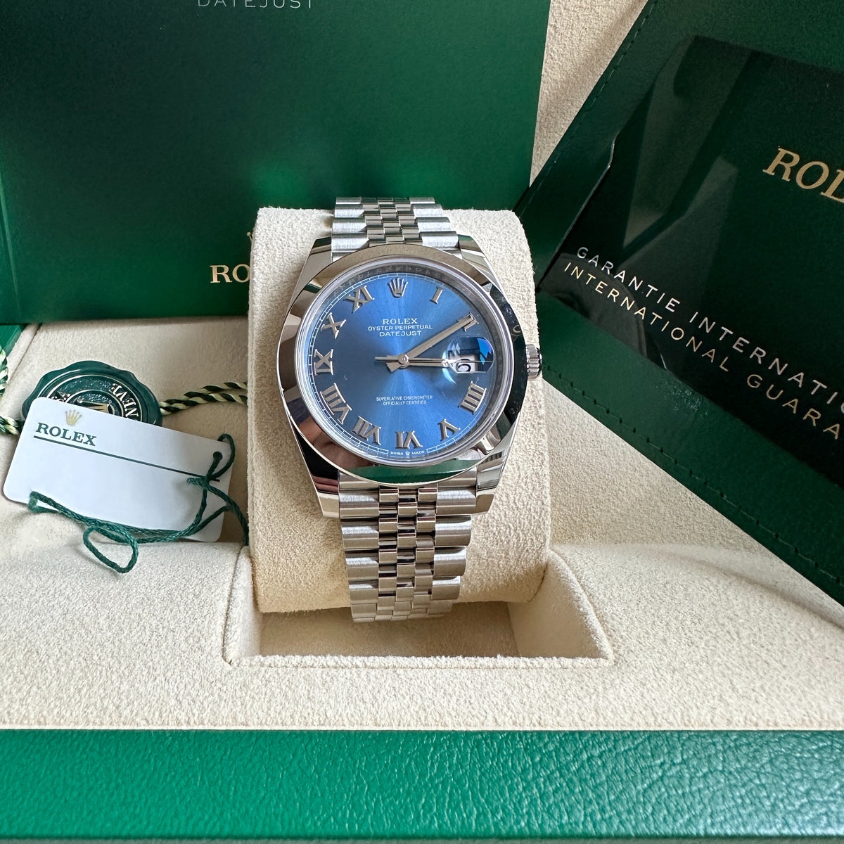 Rolex Datejust 41 Edelstahl Blue Roman Dial Jubilee Bracelet
