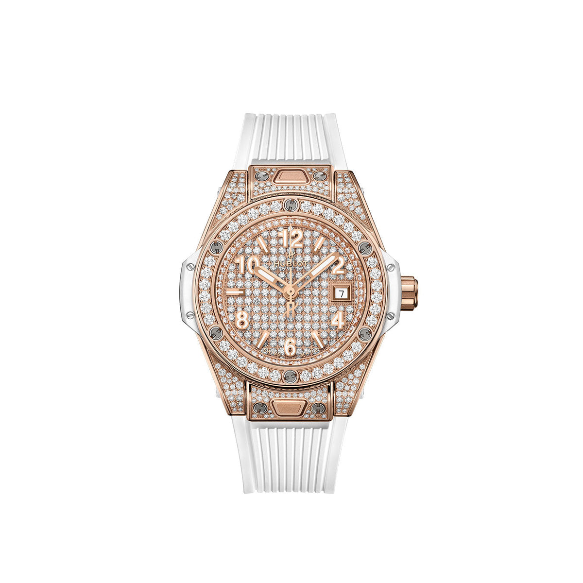 Hublot Big Bang ONE CLICK KING GOLD WHITE FULL PAVÉ