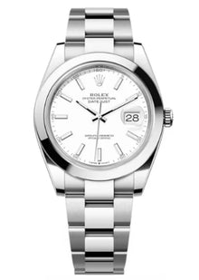 Rolex Datejust 41 Edelstahl Weißes Zifferblatt