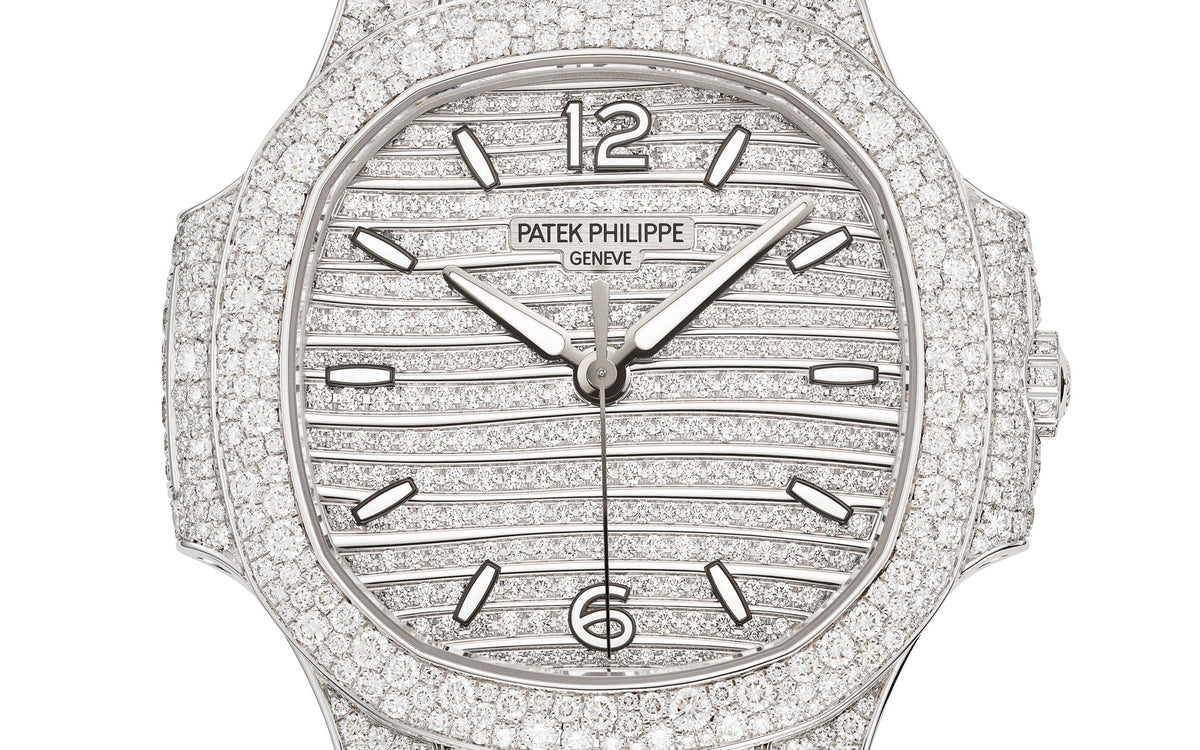 Patek Philippe Nautilus Haute Joaillerie Ladies Automatic , 18K Weißgold and Diamanten, 35,2mm