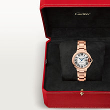 Cartier Ballon Bleu de Cartier Lacquered silvered guilloché opaline dial 33 mm