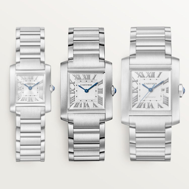 Cartier Tank Française Medium model Silvered dial 32 mm