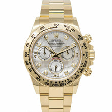 Rolex Cosmograph Daytona White Mother of Pearl Diamanten Dial, Gelbgold
