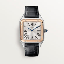 Cartier Santos-Dumont Large model Satin-brushed Silbernes Zifferblatt 43.5 mm x 31.4 mm