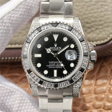 Rolex SUBMARINER SILVER BLACK Diamanten 40MM