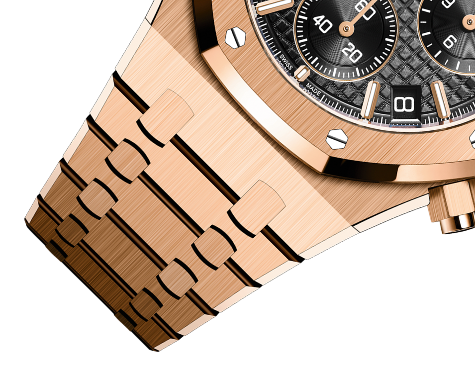 Audemars Piguet ROYAL OAK Pink Gold Schwarzes Zifferblatt CHRONOGRAPH 41mm