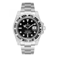 Rolex SUBMARINER SILVER BLACK Diamanten 40MM