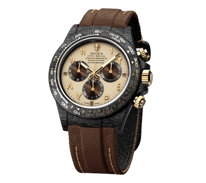 Rolex Daytona Dew Collection Carbon Desert Eagle Arabic Premium Super Carbon Fiber Customized Edition Cos
