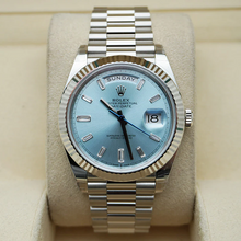 Rolex Day-Date 40 Platinum Ice-Blue Diamanten Dial