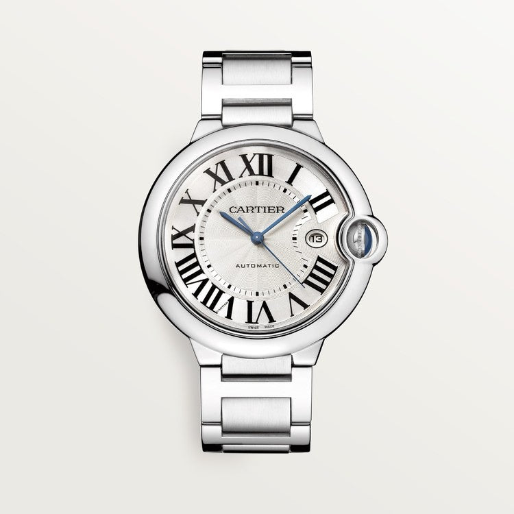 Cartier Ballon Bleu de Cartier Silver guilloché dial 42 mm