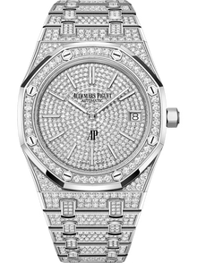 Audemars Piguet ROYAL OAK Weißes Zifferblatt Weißgold Bracelet