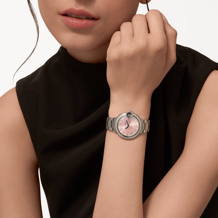 Cartier Ballon Bleu de Cartier Pink sunray dial 33 mm