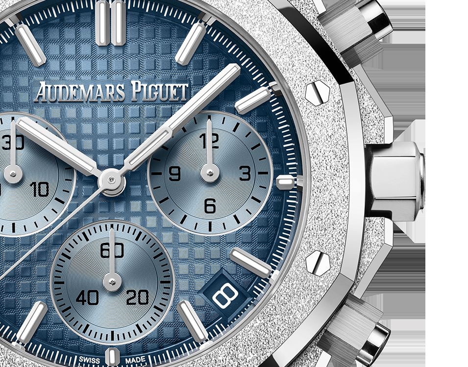 Audemars Piguet ROYAL OAK FROSTED CHRONOGRAPH Blaues Zifferblatt 41mm