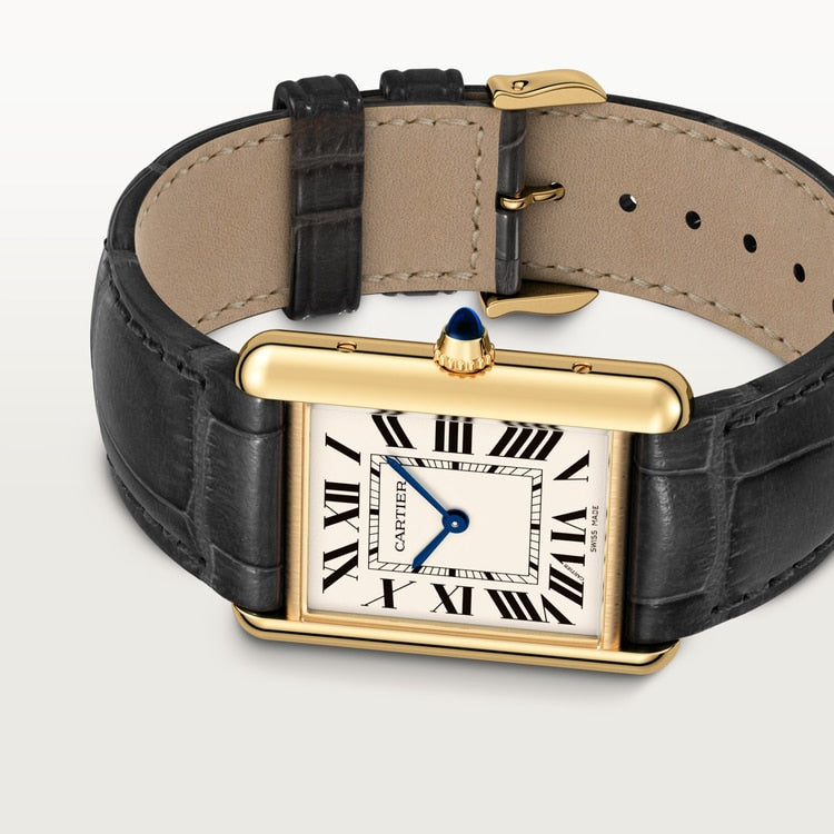 Cartier Tank Louis Cartier Large model Grained silvered dial 33.7 mm