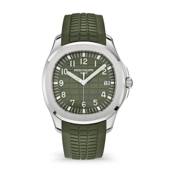 Patek Philippe Aquanaut Jumbo Date, Sweep Seconds, 18k Weißgold, 42,2 mm