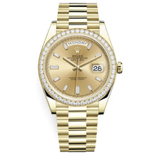 Rolex Day-Date Gelbgold Diamanten Bezel Champagne Diamanten Dial