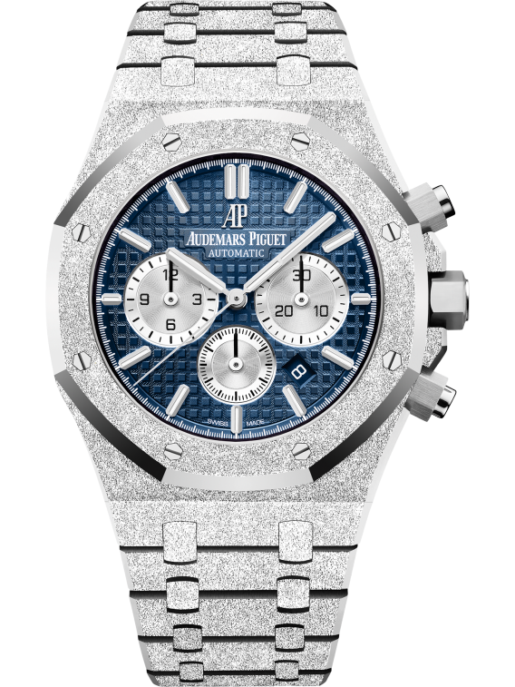 Audemars Piguet ROYAL OAK FROSTED GOLD CHRONOGRAPH Blaues Zifferblatt 41mm