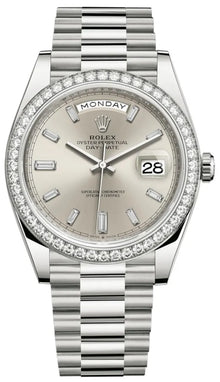 Rolex Day-Date 40 18k Weißgold Silver Diamanten Dial M228349RBR-0001