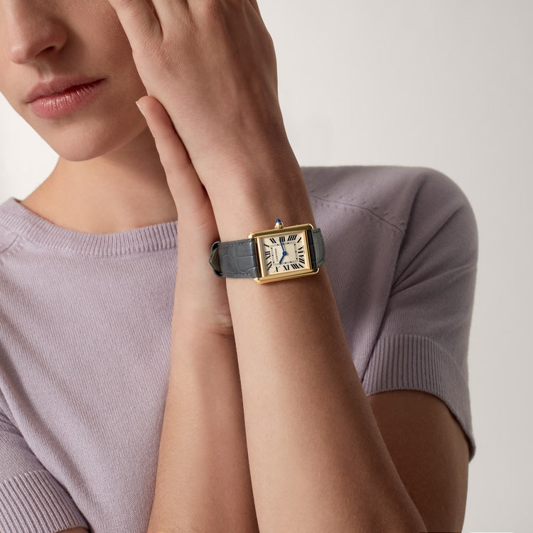 Cartier Tank Louis Cartier Large model Grained silvered dial 33.7 mm