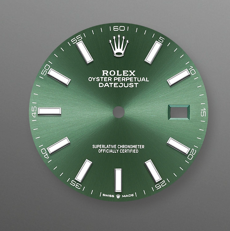 Rolex Datejust 41 Grünes Zifferblatt Oystersteel and Weißgold