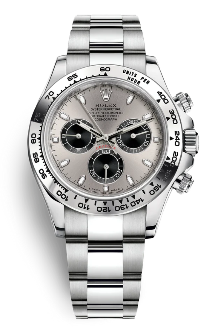 Rolex Daytona Edelstahl Dial with Black Subdials 40mm