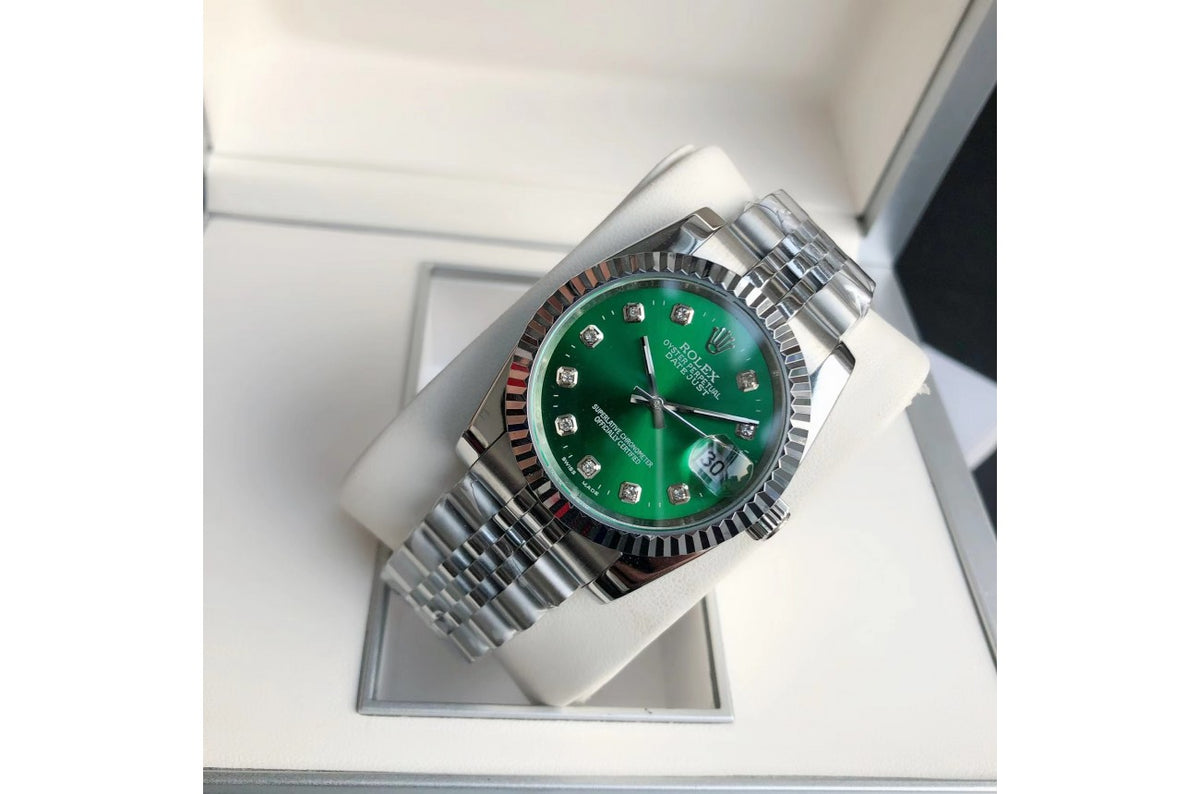 Rolex Datejust 36/28mm SS/SS Jub Green/Dia