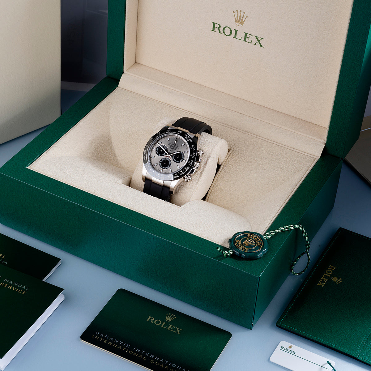 Rolex Daytona Weißgold Edelstahl Dial Oysterflex Strap Replica