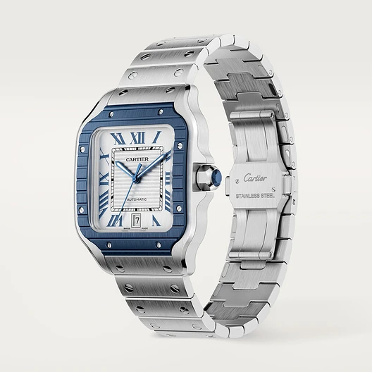 Cartier SANTOS Blau PVD Bezel 39.8mm