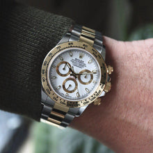 Rolex Daytona Edelstahl & Gold Weißes Zifferblatt