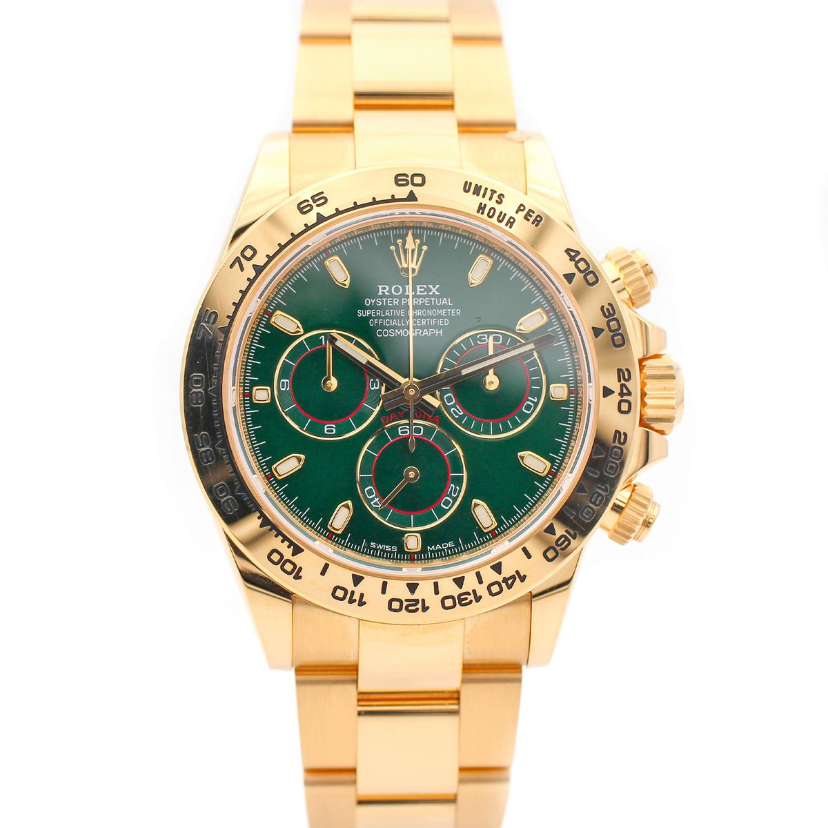 Rolex Cosmograph Daytona Oyster Gelbgold Green Replica