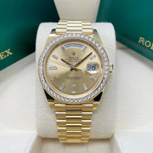 Rolex Day-Date Gelbgold Diamanten Bezel Champagne Diamanten Dial