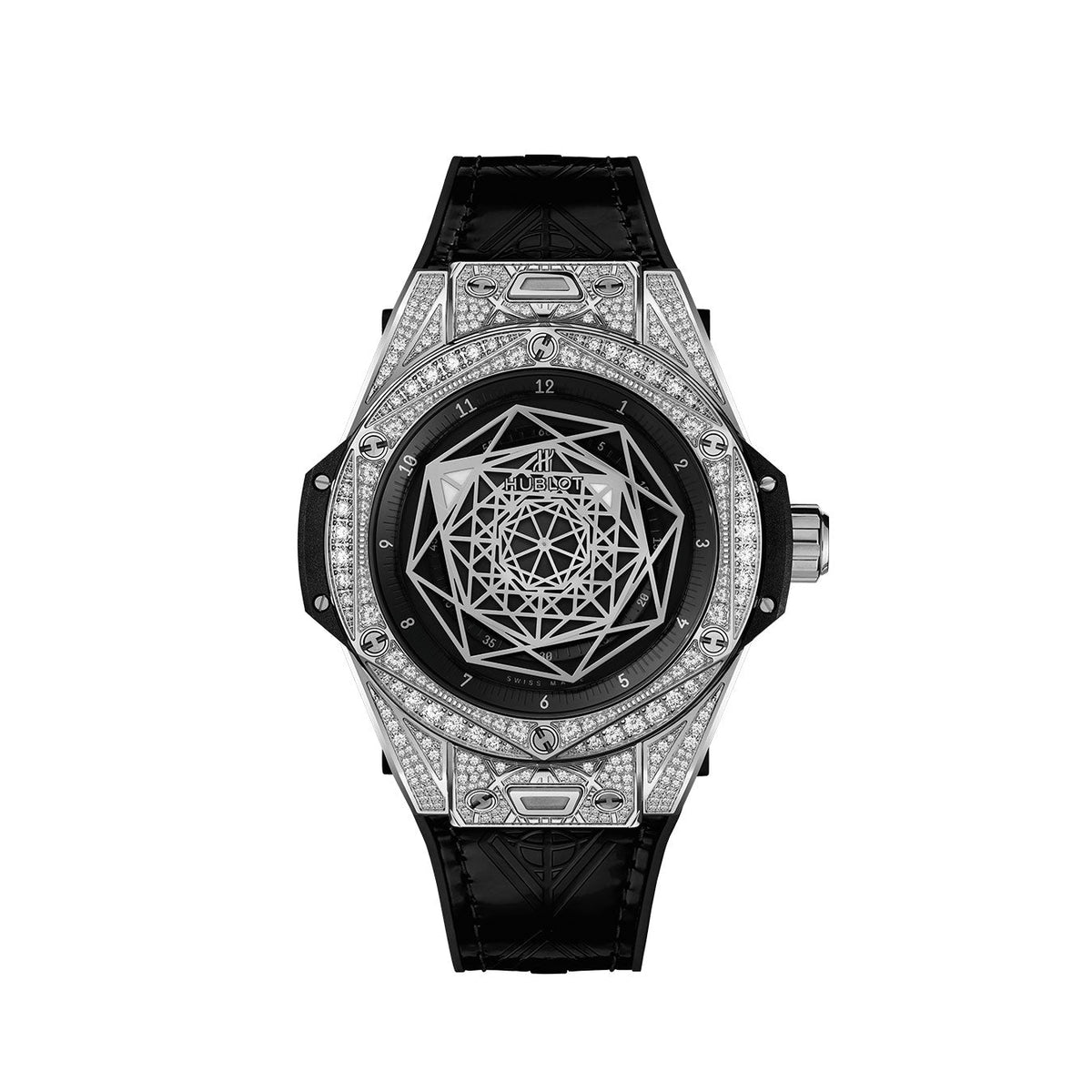 Hublot Big Bang SANG BLEU Edelstahl PAVÉ