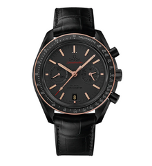 Omega Speedmaster Dark Side of the mm, Schwarze Keramik on Lederarmband
